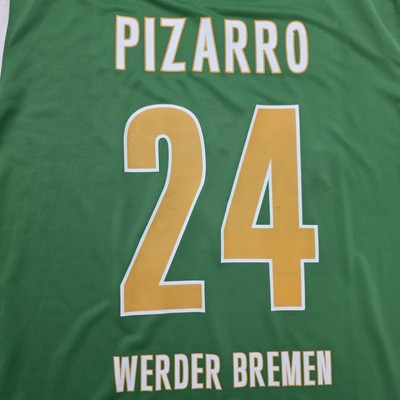 2010 Nike Werder Bremen Home Soccer Jersey Claudio Pizarro Men XXL