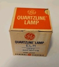 Vtg NOS NIB General Electric GE Quartzline Projector LAMP Bulb ELH 300W 120v