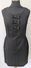New Look Black Bow Shift Dress Size 12