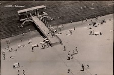 RPPC Mamaia Toboganul Romania beach view vintage postcard h342