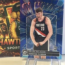 2024-25 Donruss Optic #1 Donovan Clingan My House Hyper Blue #/175 Portland