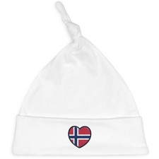 'Norway Flag Heart' Baby Beanie Hat BH00022689 