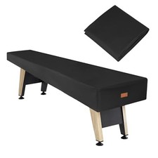 Shuffleboard Table Cover, Heavy Duty Leatherette 9FT 108"L x 25"W x 8"H Black