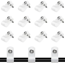 100 PCS 3/8 inch Black R-Type Nylon Clip Clamp with Stainless Steel Screws