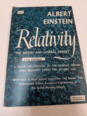 Relativity Einstein 1961 17th Edition Atomic Age Science Bonanza