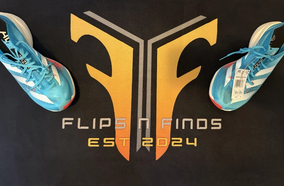 adidas Men’s 12.5 ADIZERO ADIOS PRO 3 Running Shoes ‘Lucid Cyan’ ID8468 NEW - Image 2 of 2