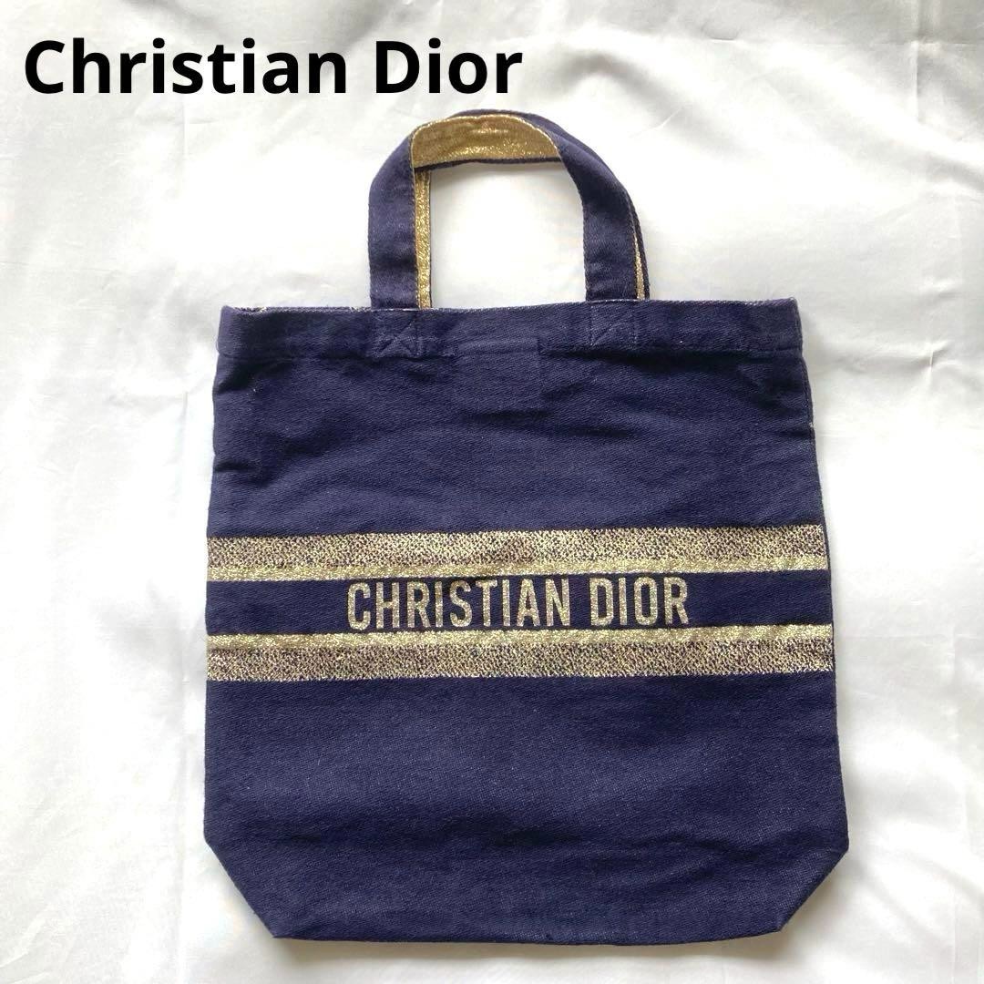 コレクション DIOR NOVELTY BAG (NOT FOR SALE) Christian Dior Tote Bag Novelty Limited edition Gold Navy - used