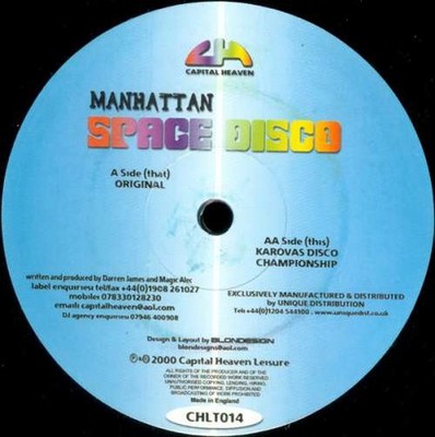 Manhattan - Space Disco 12'' Vinyl Electronic Progressive House 19275