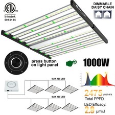 Phlizon 1000W Samsung LED Grow Light Dimmable Hydroponics Commercial Plant Lamp