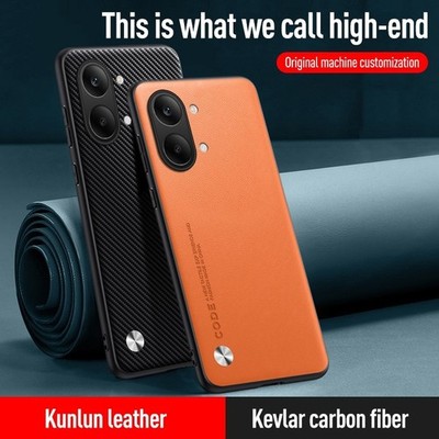 For Xiaomi Poco X8 Pro Max, Luxury Business Case Retro Leather Soft Rubber Cover