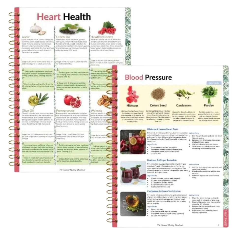 The Natural Healing Handbook, Spiral-Bound Guide For Herbal Remedies ...