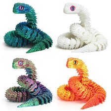 uyrzwek 4 Pcs 12in 3D Printed Snake Toys,3D Animals 12 inches, 4pcs