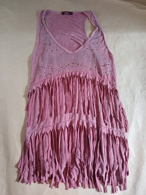 Vintage T Party Tank Top Womens L Pink Southwestern Boho Cowgirl Aesthetic