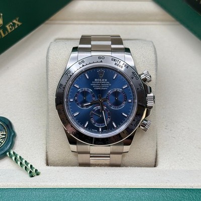 Rolex Cosmograph Daytona NEW 2025 Blue Dial Dial Silver Subdial White Gold