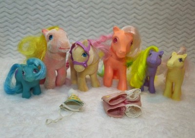 Vintage My Little Pony Lot First Generation Flutter Flocked Mlp