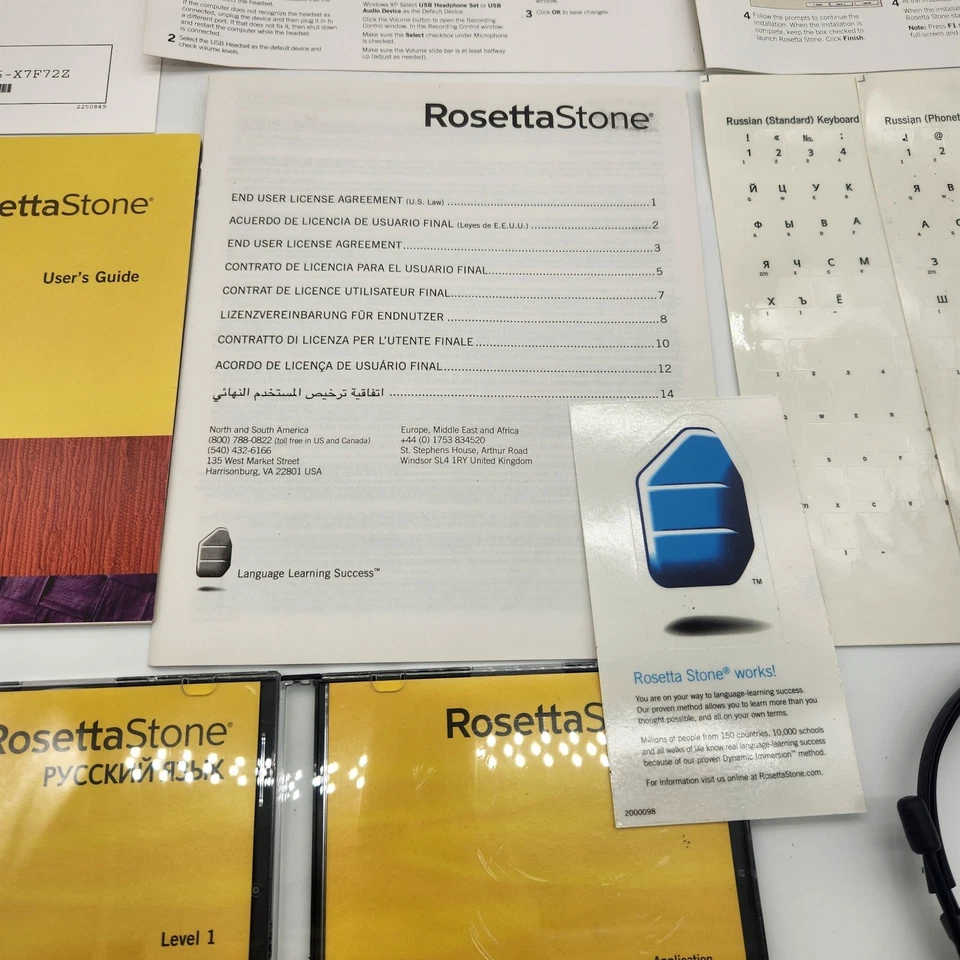 Rosetta Stone Russian Level 1 & 2 Language Learning Software Version 3 Headphone - Image 3 of 4