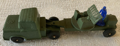 Vintage Ideal Flying Boxcar Globemaster Radar Truck & 35mm Blue Figure