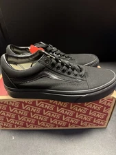 VANS OLD SKOOL BLACK/BLACK LOW CANVAS SNEAKER UNISEX SHOES 6.5M 8W NWB
