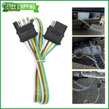 2ft 4-pin Trailer Light Plug Wiring Harness Extension 18 Awg Flat Wire Connector 2ft 4-pin Trailer Light Plug Wiring Harness Extension 18 Awg Flat Wire Connector
