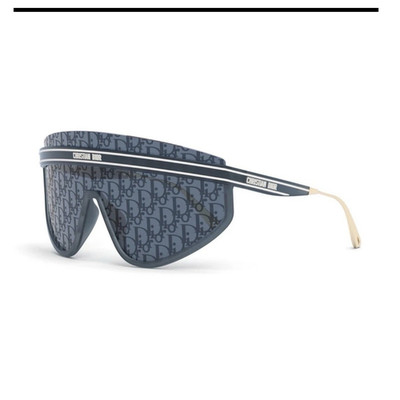 ✨ DiorClub M2U 31B8 Shield Sunglasses – Blue/Gold Monogram Mirror – Authentic ✨ Dior DIORCLUB M2U Silver Mirrored Blue Star Monogram Shield  main image 2