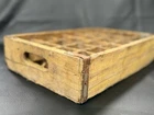 Coca-Cola Vintage Wooden Soda Bottle Carrier Crate with Dividers Brown