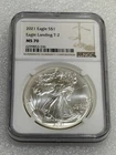 2021 SILVER EAGLE TYPE 1 ~ NGC MS70 ~ BROWN LABEL (x)