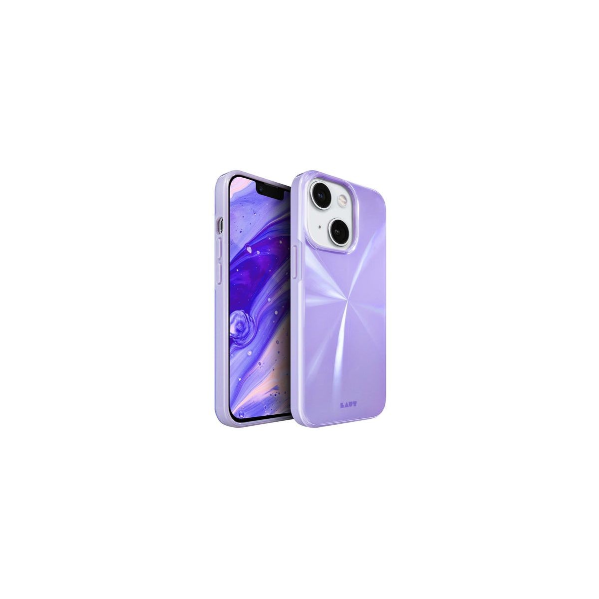 Coque iPhone 14 Plus LAUT Reflect Violet avec blindage anti-rayures TPU