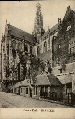 Grote Kerk Haarlem vintage postcard s277