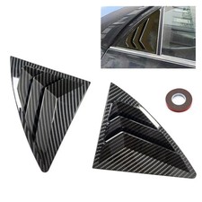 2pcs Carbon Fiber Rear Window Louver Shutter Cover For Toyota Corolla 2007-2013