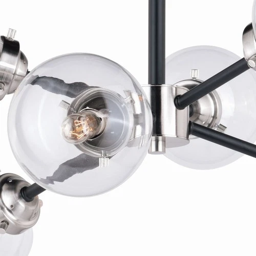 Vaxcel - Orbit 6-Light Semi-Flush Mount in Industrial and Sputnik Style 12.25 - Picture 3 of 4
