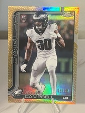 2025 Topps Chrome - Rookies Jihaad Campbell #366 Yellow Leather Refractor 49/50