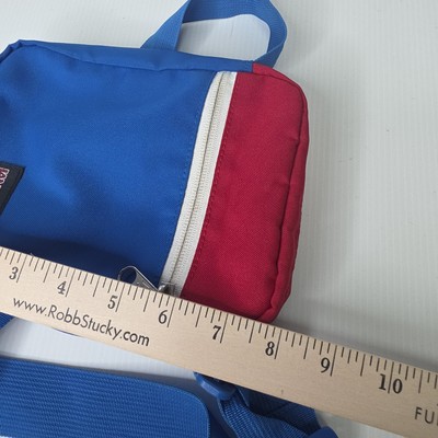 JanSport Crossbody Pack Bag Red White Blue 8x6 w/ Long  display picture 1