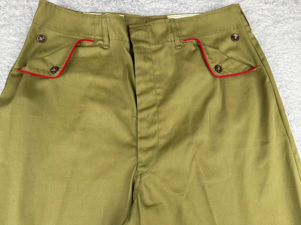 VINTAGE Boy Scouts Pants Men 30 Geen 1950s 50s Twill Fabric LIKE NEW Un-Hemmed - Image 4 of 4