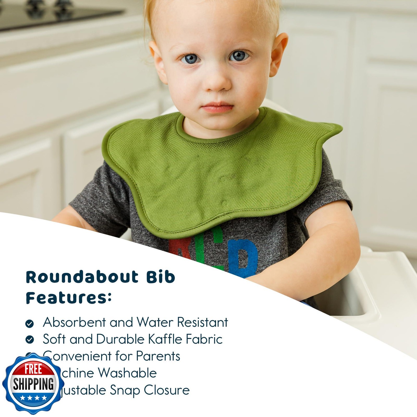 Tiny Twinkle Roundabout Drool Bibs 3 Pack - 360 Rotating Waterproof and Absor