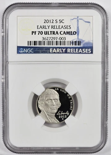 2012 S PROOF JEFFERSON NICKEL *** NGC PF-70 ULTRA CAMEO *** Early Release
