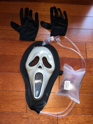 Vintage SCREAM Fun World 1997 Bleeding Ghost Face Mask-P