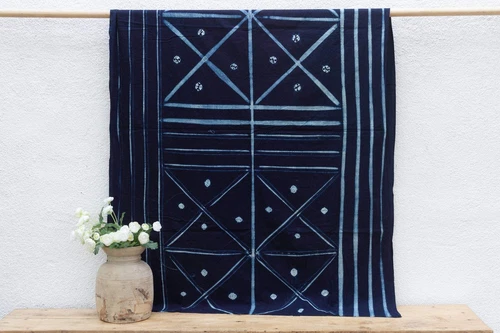 Triangle Dance Indigo Mud Cloth