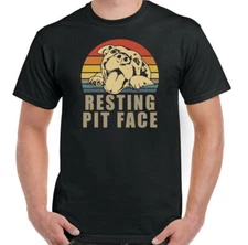 PIT BULL T-SHIRT, Dog, Puppy, Resting Face, Pitbull, Mens Funny Unisex Tee Top