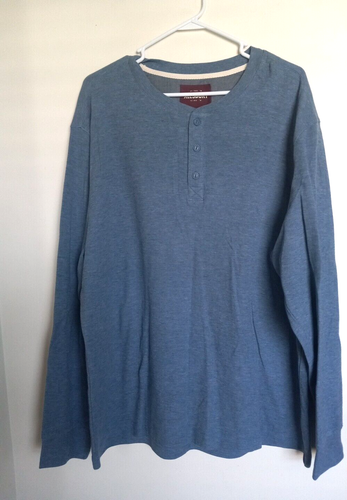 A TRIP IN A BAG Henley shirt 'Organic Hemley' smoky blue