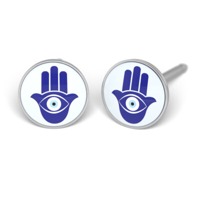 STUDEX Medical Ear Studs Fatima's Hand Ø5mm Surgical Steel Sterile Silver