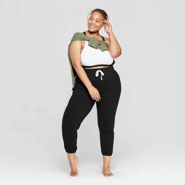 womens plus size black velvet pants