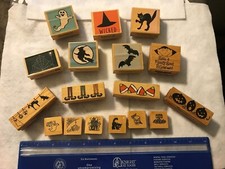 Happy Halloween Spooky Holiday Rubber Stamps - Scrapbooking, Cardmaking, Crafts