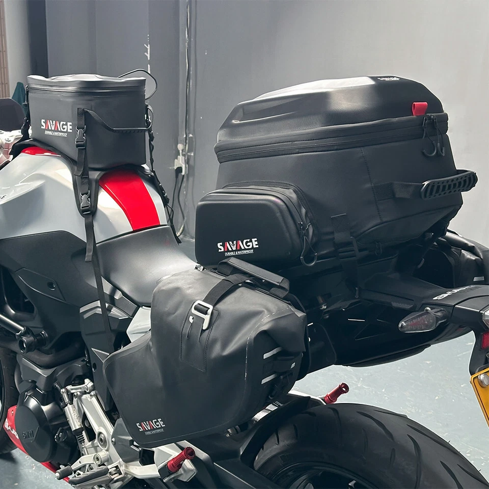 Mochila de equipaje bolsa de asiento trasero expandible para BMW F900GS F700GS F750GS Foto 3 de 4