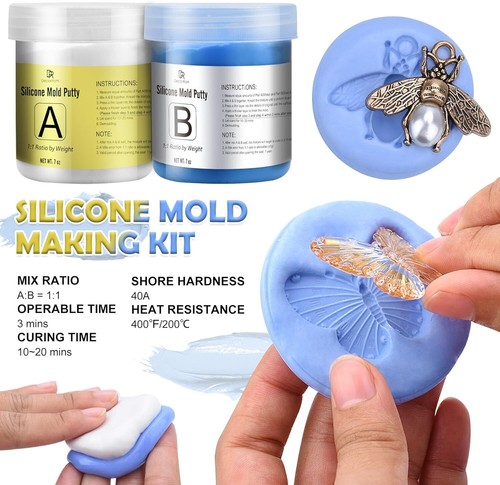 Silikonkitt - 7/8 Pfund Flexibles Formenbauset für Wiederverwendbare 400g - Bild 2 von 7