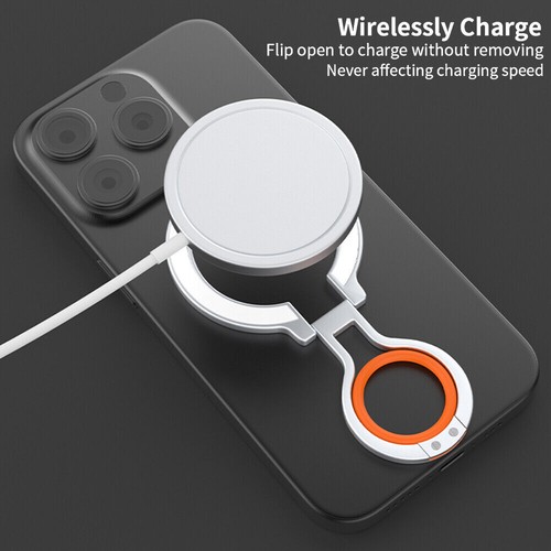 Universal Metal Silicone Finger Ring Magnetic Phone Stand For All Phone MagSafe - 第 9/24 張圖片