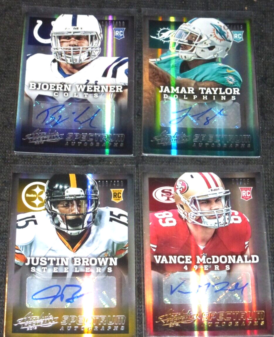 2013 PANINI ABSOLUTE SPECTRUM AUTOGRAPHS RC #D/499 JAMAR TAYLOR #137 AUTO MIAMI