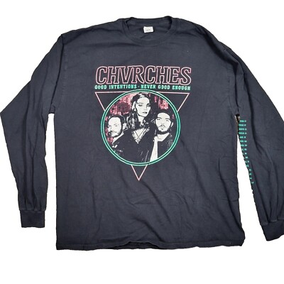 Chvrches Good Intentions/Never Good Enough 2018 Tour Concert Long Sleeve T-shirt