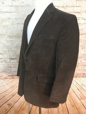 Chaps Brown Cotton Corduroy Jacket Sport Coat 42L Two Button Closure FLAWLESS