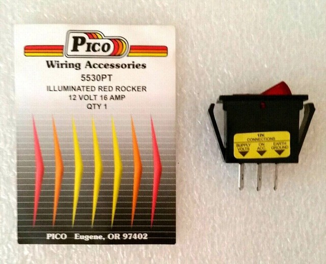 PICO Wiring Accessories 5530PT & 5531PT Rocker Switch 2 pc NOS Vintage