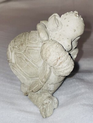 Decorative Turtle Concrete Figurine Statue Paint Ready